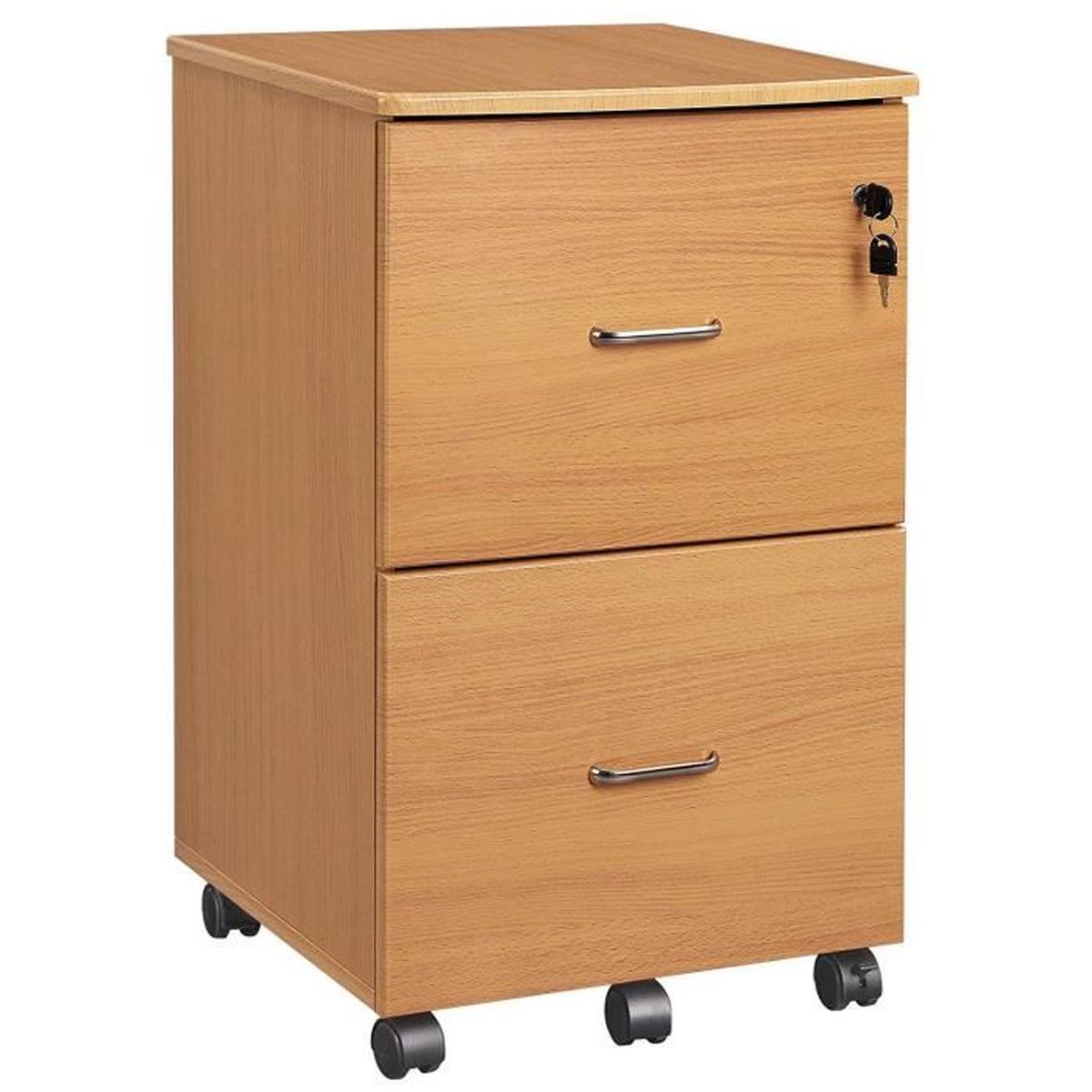 Vasagle Caisson De Bureau Mobile 2 Tiroirs Systeme De Blocage Des