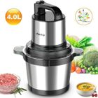 RITONDA 4L Hachoir Électrique 800W Hachoir a Viande Electrique Avec Bol Acier Inox, Robot Mixeur Petit 2 Niveaux de Vitesse 4 Lames en Inox