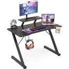VIVOLILV Bureau gaming - Fibre de Carbone - L 100 x P 54.5 x H 75 cm - Bureau gamer Form Z - Noir