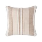 HOMESCAPES Housse de coussin à rayures Morocco Beige, 45 x 45 cm