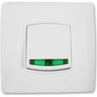 Interrupteur ZENITECH avec bouton poussoir voyant vis + griffes Diwone - Blanc