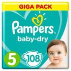 Pampers Baby-Dry Taille 5, 108 Couches