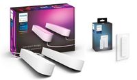 Philips Hue Play Pack White & Color Ambiance, Blanc, Pack de 2, Kit de base + télécommande
