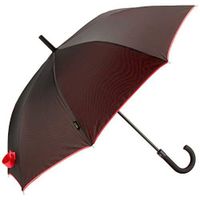 Parapluie long Noir&Rouge - ouverture automatique - double toile - Smati .