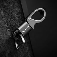 Porte-clés en métal pour moto Yamaha XMAX, accessoires personnalisés ou privés, X-MAX 125 250 300 400 2017 2018 20 Black -FJFK3552