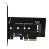 Tbest carte d'extension PCIE Convertisseur de connecteur de carte d'extension M.2 vers PCI-E3.0 X4 clé M pour disque dur SSD M2