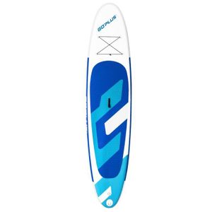 STAND UP PADDLE Planche de Stand Up Paddle Gonflable GYMAX - Bleu 