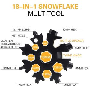 Cadeau Noel Homme SunAurora Outil Flocon Neige Multifonction,Mini Multi-Outil Portable en Acier Inoxydable