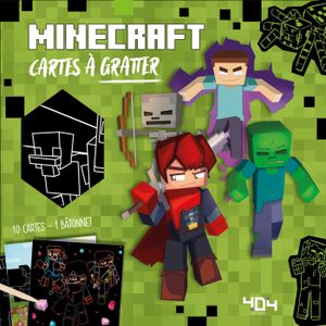 LIVRE LOISIRS CRÉATIFS 404 Editions - Cartes à gratter Minecraft - Pochet