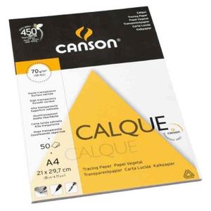 Papier Calque Professionnel Silvine - Format A3 - Bloc De 50 Feuilles 90 G/m²
