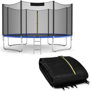 Filet De Sécurité Pour Trampoline 460 Cm – 10 Barres, Hauteur 180 Cm, Maille Serrée, Fermeture Zip 3 Clips, Garantie 2 Ans – SOS Trampoline
