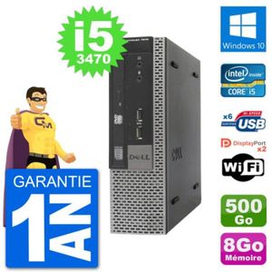 UNITÉ CENTRALE  Ultra Mini PC Dell 7010 USFF i5-3470 RAM 8Go Disqu