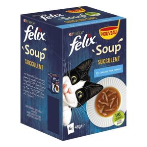 BOITES - PATÉES LOT DE 4 - FELIX - Soup Succulent Cabillaud Thon S