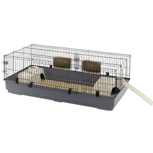 Cage pour rongeurs - Ferplast - Rabbit 140 - Gris - Intérieur - Montage facile