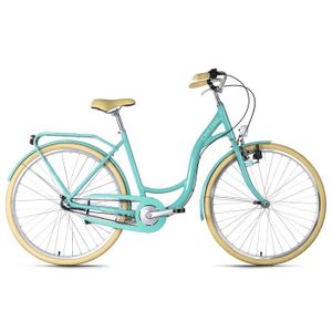 VÉLO DE VILLE - PLAGE Vélo de ville 28'' - DACAPO - Milano - Femme - 3 Vitesses - Turquoise - Taille de Cadre 51 cm