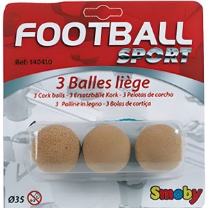 ACCESSOIRE BABY-FOOT SMOBY 3 Balles de Baby Foot en Liège - Jeu de plei ACCESSOIRE BABY-FOOT SMOBY 3 Balles de Baby Foot en Liège - Jeu de plei
