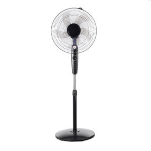 Nouveau Ventilateur sur pied Chrome en Métal Noir Rétro Floor Standing oscillant 3 vitesses