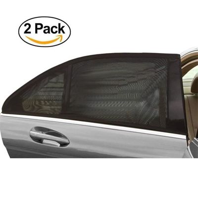 GOGOU® 2pcs Fenêtre pare soleil voiture moustiquaire latéraux maille anti  UV anti moustique 110×51×80cm-Noir
