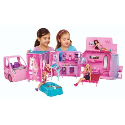 Barbie camping car equestre sale