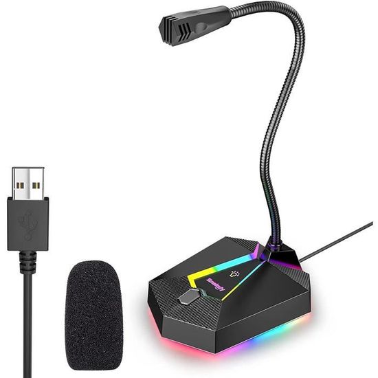 Contrôleur De Volume USB Avec éclairage RGB – Noir – SODIAL – Pour PC