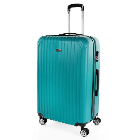 Lot De Valises Rigides ITACA 4 Roulettes - Grande, Moyenne, Cabine - Verrou Combinaison - Couleur Moutarde - 3