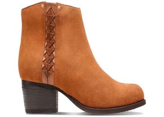 Clarks Bottes zippees en cuir marron Maypearl Fawn pour femme 41 marron Cdiscount Chaussures