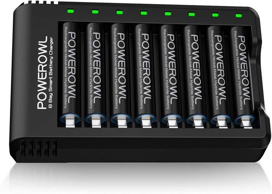 FZQBEY Chargeur USB 2 Trous + 2 Batteries CR425 – Pour Flotteur LED Pêche – Protection Surcharge – Autonomie 30h