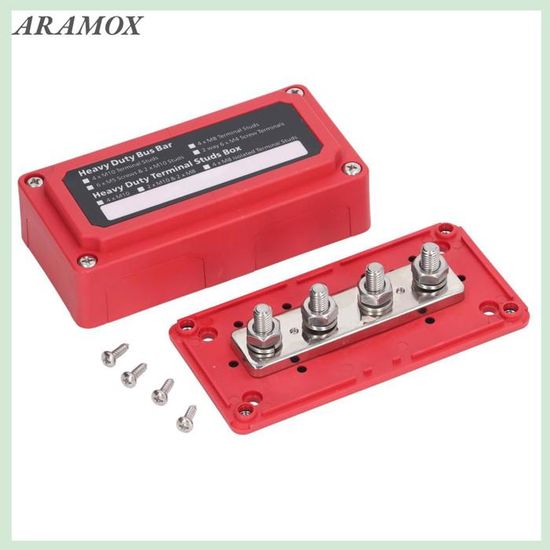 Bloc Alimentation 12v Bornier Barre Omnibus 150A VGOL - 6 Pôles Avec Boulons M6 Pour Distribution Alimentation Auto Bornes Vis M4 12-48v