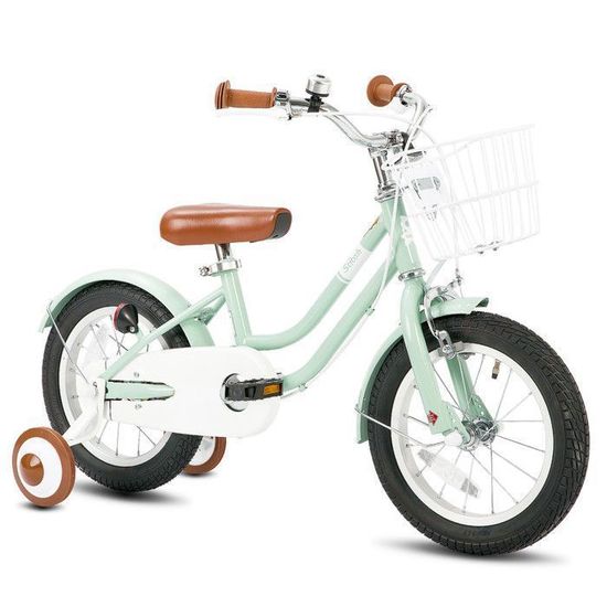 Vélo Enfant 14 Pouces Avec Roues Stabilisatrices – Pour Garçons Et Filles De 3 à 6 Ans, Cadre Acier, Double Frein, Cadeau Idéal
