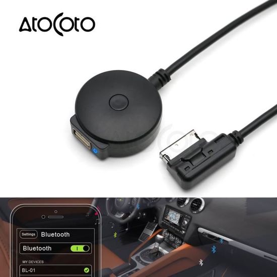 KIMISS Récepteur Bluetooth Kit Voiture, AMI MDI MMI Adaptateur Audio