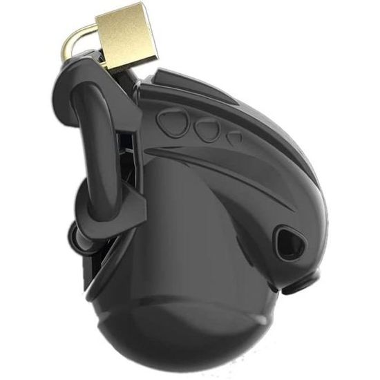 Cage De Chasteté Masculine Avec Ceinture Réglable Et Anneaux Scrotum - Style BDSM & Bondage - Sans Marque