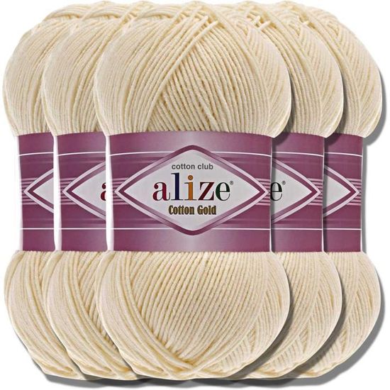 Lot De 5 Pelotes De Laine Fantaisie écrues – Mélange De Fibres, 340g