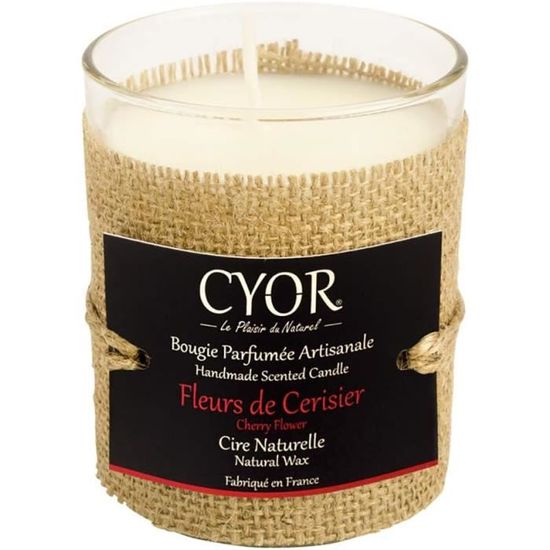 Bougie parfumée Fleur de cerisier - Cire 100% végétale main image 1