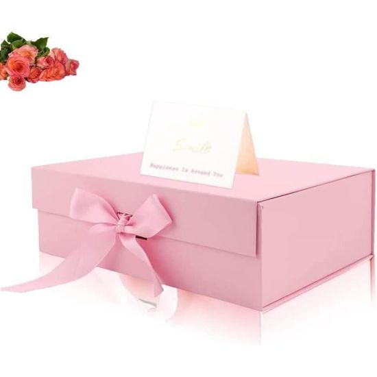 Boite Cadeau Avec Couvercle,Boîte Cadeau Noeud,Boite Cadeau