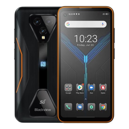 Blackview 5G Smartphone BL5000 8Go + 128 Go 6.36'' 4980mAh FHD+ IP68 Étanche Android 11 NFC 12MP - Orange