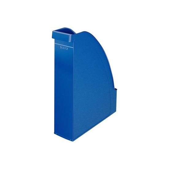 Lot De 10 Porte-Revues OXFORD 24x32cm - Dos 10cm Bleu Foncé, PVC Toilé, Étiquette Amovible