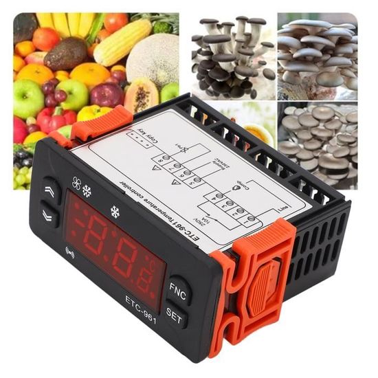 CYTGOUPER Contrôleur Température Numérique 12V –50°C à +110°C – Précision 0,1°C – Capteur Étanché + Relais 20A – Refroidissement/Chauffage