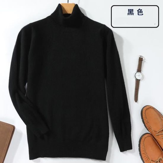 Pull Col Roulé Manches Longues Pour Homme - Mélange Coton, Coupe Regular - Neuf Avec étiquettes, Parfait Automne-hiver