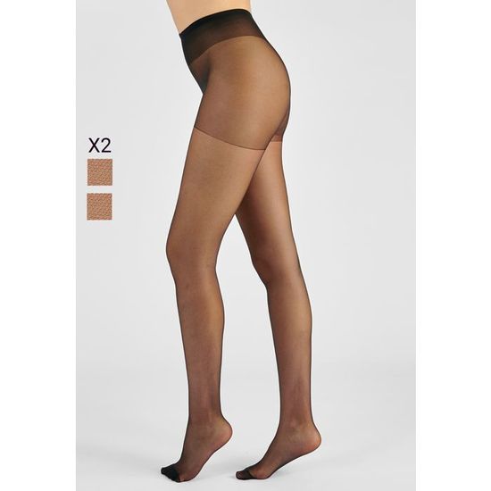Lot de 2 collants d'école 100 deniers noir Next | La Redoute
