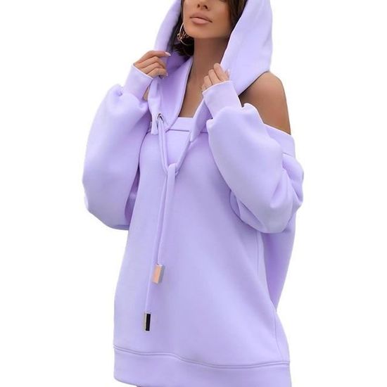 Pull Femme à épaules Dénudées Et Col En V - Torsadé, Surdimensionné, En Laine Douce Pour Automne/hiver