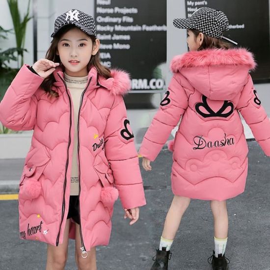 Rouge Doudoune Fille Hiver Enfant Fille Manche Longue epais Coton Vetements d exterieur 6 13 age Rouge Cdiscount Pret a Porter