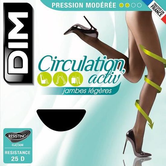 DIM collant opaque circulation activ noir Noir Cdiscount Chaussures