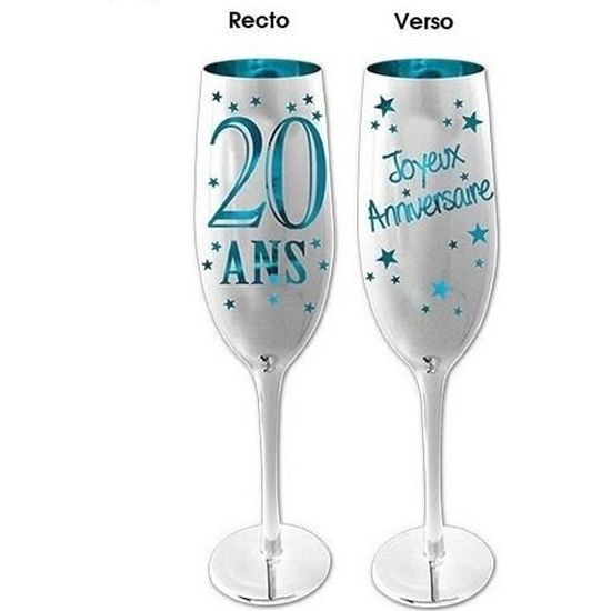 Flute Anniversaire ans Bleu Cdiscount Maison
