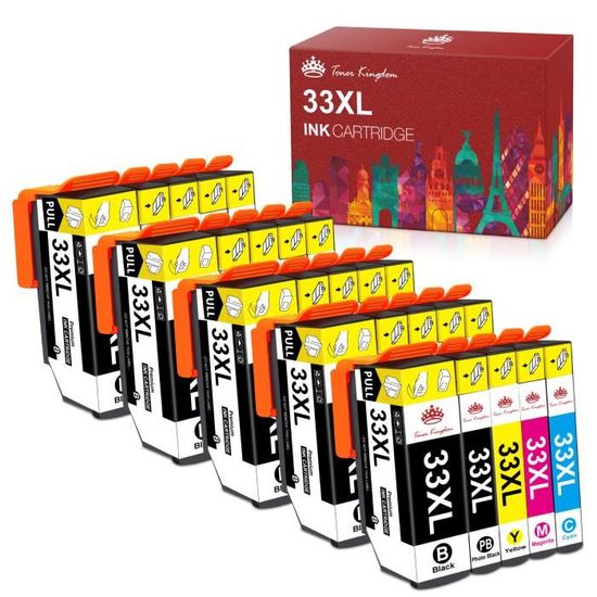 TONER KINGDOM 25 Pack Compatible EPSON 33XL T3351 T3361 T3362 T3363 ...