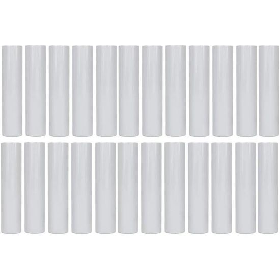 Tubes D'expédition Postale Blancs 3" X 18" Avec Bouchons - Lot De 24 | Envoi D'affiches, Plans