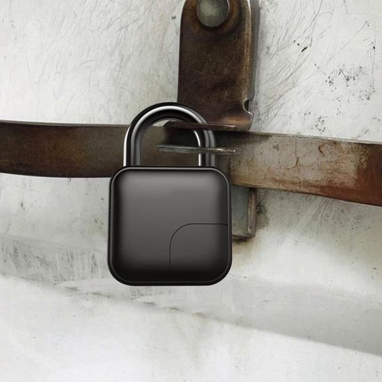 Cadenas à Empreintes Digitales Étanche IP66 - 10 Empreintes, Rechargeable USB, Pour Valise, Vélo, Salle De Sport & Porte