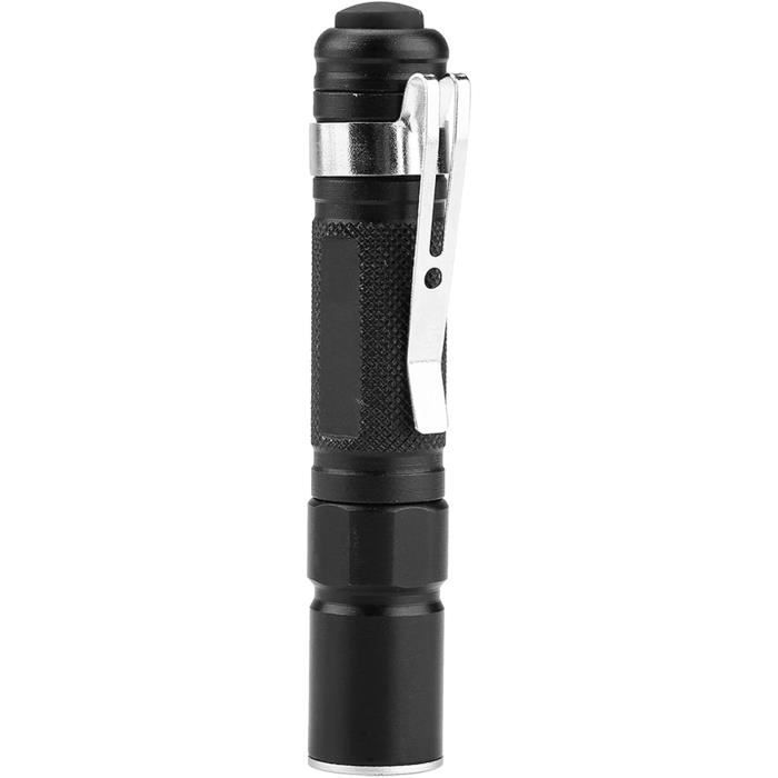 POCKETMAN Mini-lampe De Poche 7W 300 Lumens – Q5 LED Tactique, Zoom, IPX6, Format Stylo (sans Batterie)