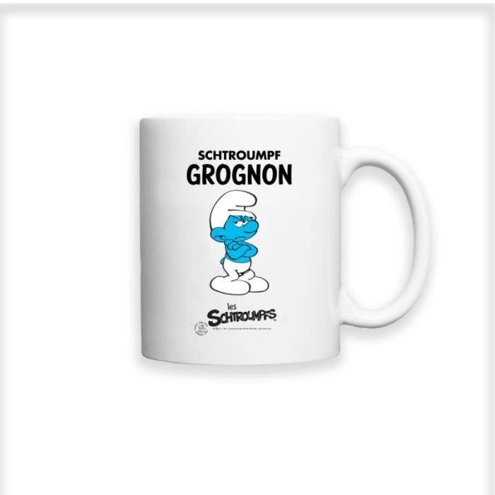 We Are Family Mug Schtroumpf Grognon Blanc Tu Produit Imprime En France Cdiscount Maison