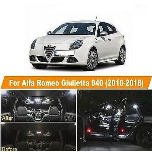 Alfa Romeo Giulietta 940 pack LED ampoules eclairage interieur Blanc 6000K 14pcs