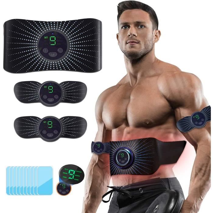 Electrostimulateur Musculaire,Ceinture Abdominale Electrostimulation,Appareil Abdominal,Abdos,LCD Display,Machine Sport Maison Femm